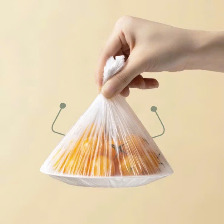 Hộp 100 Túi Bọc Thực Phẩm – Túi PE Cao Cấp, Siêu Dai, Đậy Kín Thực Phẩm, Giúp Giữ Nguyên Hương Vị Tự Nhiên, Tránh Hư Hỏn