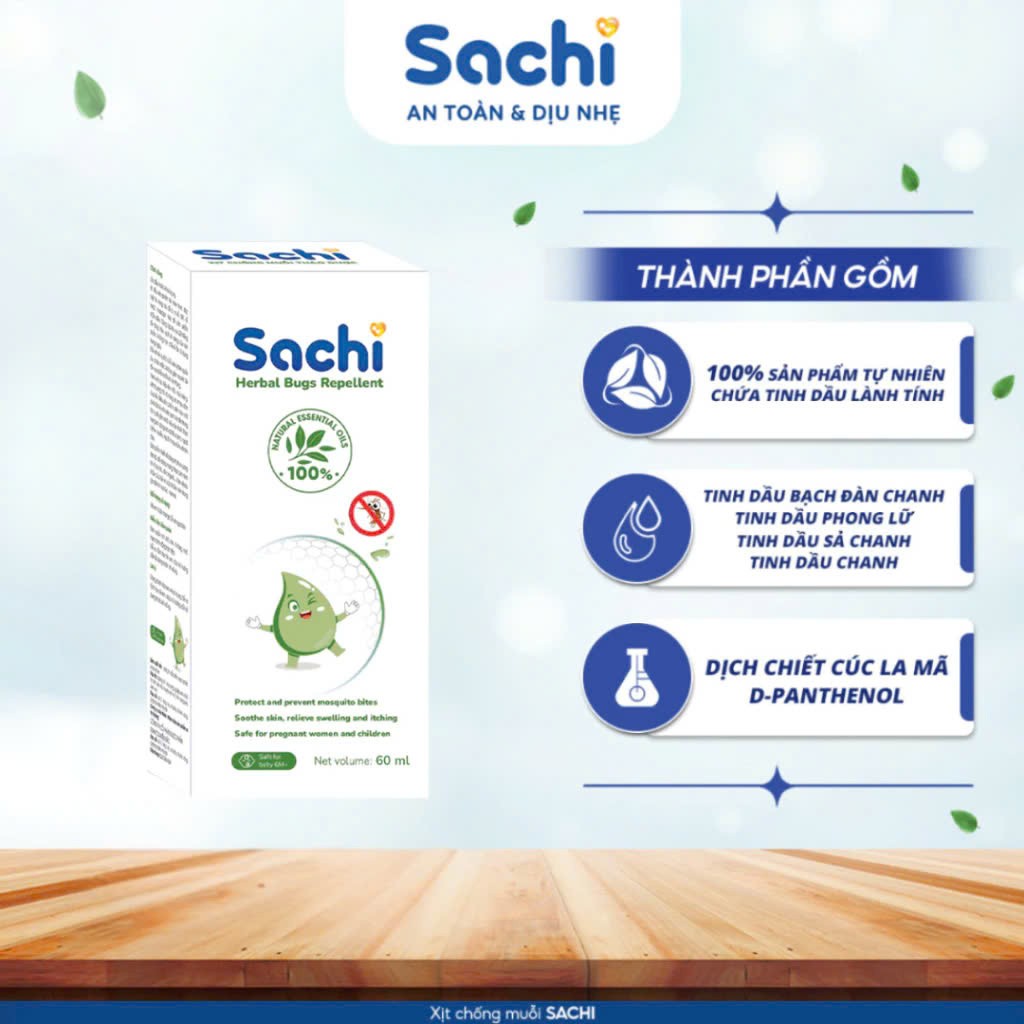 Ảnh Xịt Chống Muỗi Thảo Dược Sachi An Toàn Cho Bé - Hộp 1 chai 100 ml 4