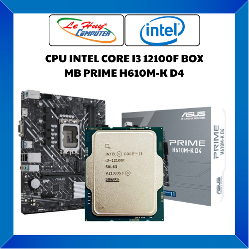 Combo CPU Intel I3-12100F + Mainboard MSI PRO H610M-E DDR4 / ASUS