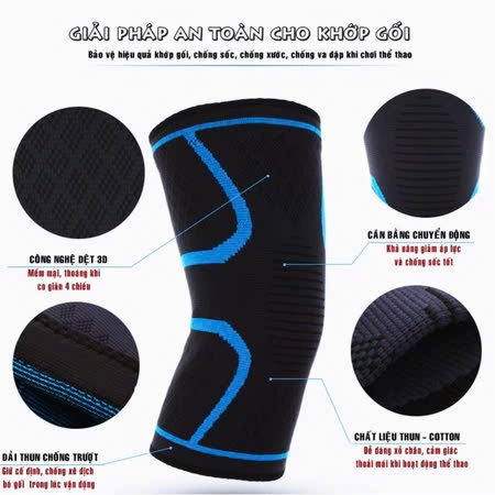 Bó Gối AD718 Bảo Vệ Đầu Gối, Bó Gối Thoáng Khí, Đai Bảo Vệ Khớp Gối, Chơi Thể Thao, Vận Động