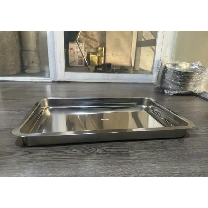 Mâm chữ nhật, Mâm y tế  inox dày bóng không sét