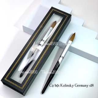 Cọ Đắp Bột Kolinsky Cán Đen GermanyNails (S14, S16, S18) – Lông Mềm, Đầu Cọ Đã Bấm Sẵn, Chất Lượng Cao, Đắp Bột Móng