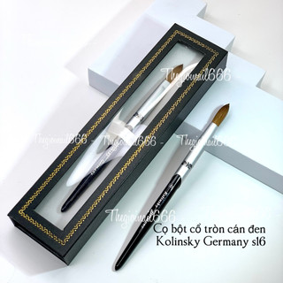 Cọ Đắp Bột Kolinsky Cán Đen GermanyNails (S14, S16, S18) – Lông Mềm, Đầu Cọ Đã Bấm Sẵn, Chất Lượng Cao, Đắp Bột Móng