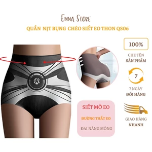 Quần lót cạp cao QS06 Emma Store, gen nịt bụng Ice Silk mềm mịn thoáng khí giúp che bụng nâng mông