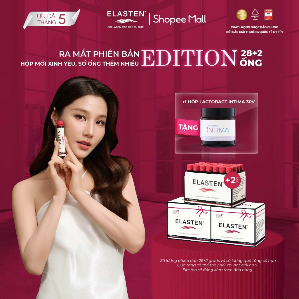 Ảnh Collagen Elasten - Bộ 3 Hộp (1 liệu trình) Giúp Da Căng Mịn, Chống Lão Hóa, Tóc Chắc Khỏe 84 Ống 1