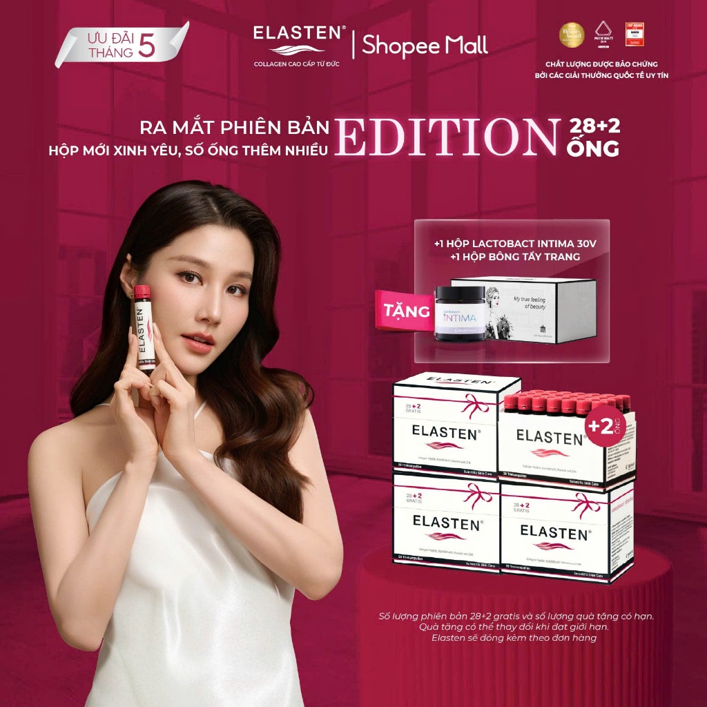 Ảnh Bộ 4 Hộp Collagen Elasten Giúp Da Căng Mịn, Chống Lão Hóa, Tóc Chắc Khỏe - Collagen Từ Đức 1