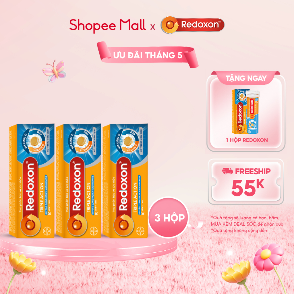 Ảnh Bộ 3 Viên sủi bổ sung Vitamin C, D, và Kẽm Redoxon Triple Action 10 viên/hộp 1