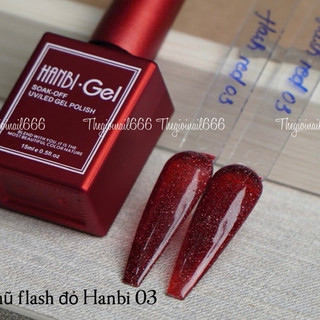Nước Sơn Flash Đỏ Hanbi Siêu Sáng 2025 - Sơn Móng Đỏ Rực Rỡ, Bền Màu, Nổi Bật