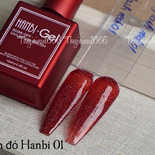 Nước Sơn Flash Đỏ Hanbi Siêu Sáng 2025 - Sơn Móng Đỏ Rực Rỡ, Bền Màu, Nổi Bật