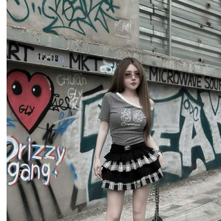 Áo Thun Dáng Ôm Cổ Bản to viền Thiết Kế trễ Vai Nổi Bật Số 98 Cá Tính Đính Đá Bling Bling