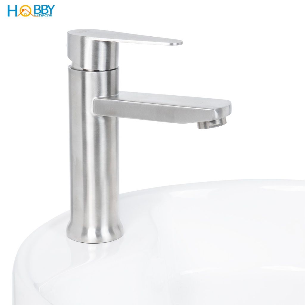 Vòi xả chậu rửa mặt lavabo lạnh Inox 304 Hobby Home Decor LBL5