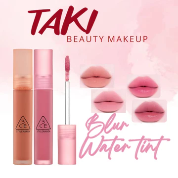 Son Kem Lì 3ce Blur Water Tint Mẫu Mới [Fist Letter- More Peach- Chasing Rose]
