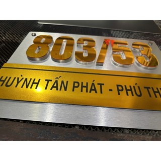 ( HỎA TỐC) Bảng số nhà hiện đại, số alu gương chất liệu cao cấp làm theo yêu cầu