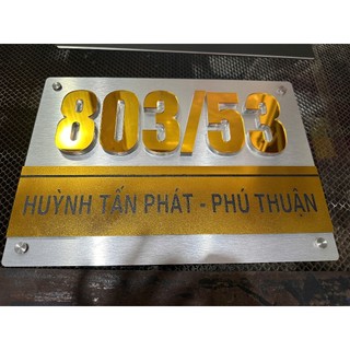 ( HỎA TỐC) Bảng số nhà hiện đại, số alu gương chất liệu cao cấp làm theo yêu cầu