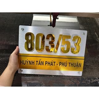 ( HỎA TỐC) Bảng số nhà hiện đại, số alu gương chất liệu cao cấp làm theo yêu cầu