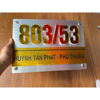( HỎA TỐC) Bảng số nhà hiện đại, số alu gương chất liệu cao cấp làm theo yêu cầu
