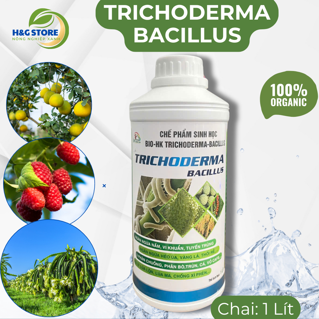 TRICHODERMA BACILLUS (Dạng nước 1 Lít). Ngăn ngừa Nâm, Vi khuẩn, Tuyến ...