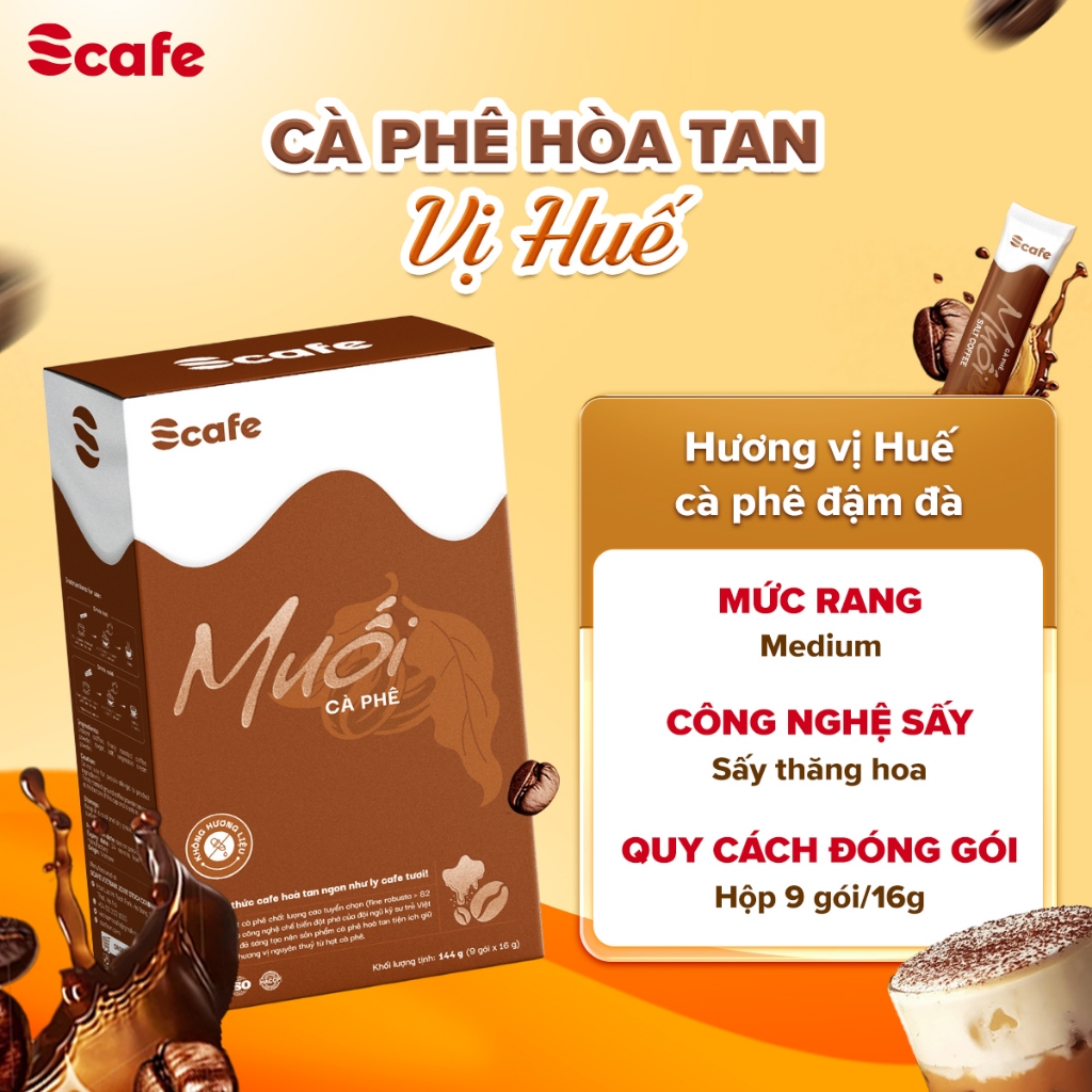 Cà Phê Muối Hoà Tan Vị Huế, Cafe hạt Fine Robusta Scafe Vietnam