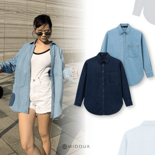 MIDDUA - SM028/SM037 Sơmi denim dáng dài, form rộng