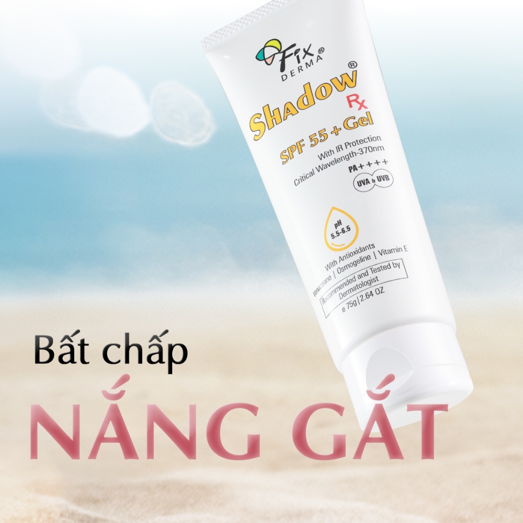 Kem Chống Nắng Cho Da Dầu Mụn FIXDERMA Shadow SPF 55+ Gel 75g - Skin Studio