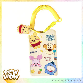 Bao Đựng Thẻ Nhân Viên Nhựa ABS Kèm Dây Lò Xo Trang Trí Acrylic Phong Cách Hoạt Hình Gấu Pooh Bear Đáng Yêu Cute