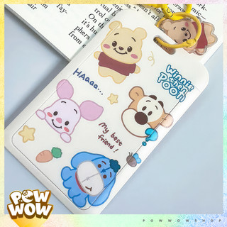 Bao Đựng Thẻ Nhân Viên Nhựa ABS Kèm Dây Lò Xo Trang Trí Acrylic Phong Cách Hoạt Hình Gấu Pooh Bear Đáng Yêu Cute