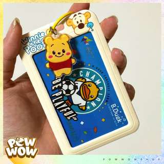 Bao Đựng Thẻ Nhân Viên Nhựa ABS Kèm Dây Lò Xo Trang Trí Acrylic Phong Cách Hoạt Hình Gấu Pooh Bear Đáng Yêu Cute
