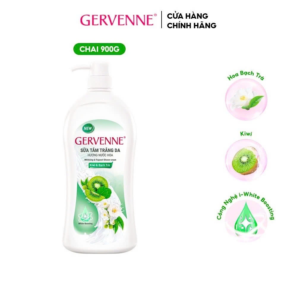 Sữa tắm trắng da hương nước hoa Gervenne 900G/chai (3 mùi)