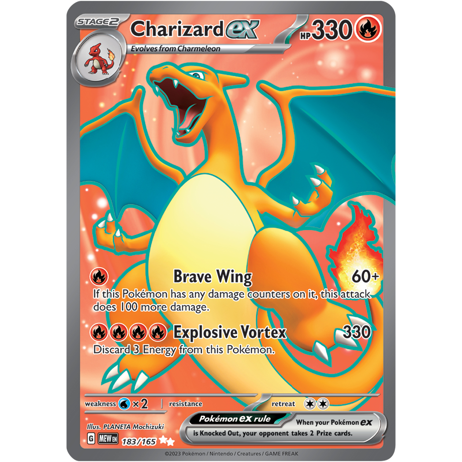 Thẻ Bài Pokémon TCG: Scarlet & Violet 151 Charizard Ex Full Art 183/165 ...