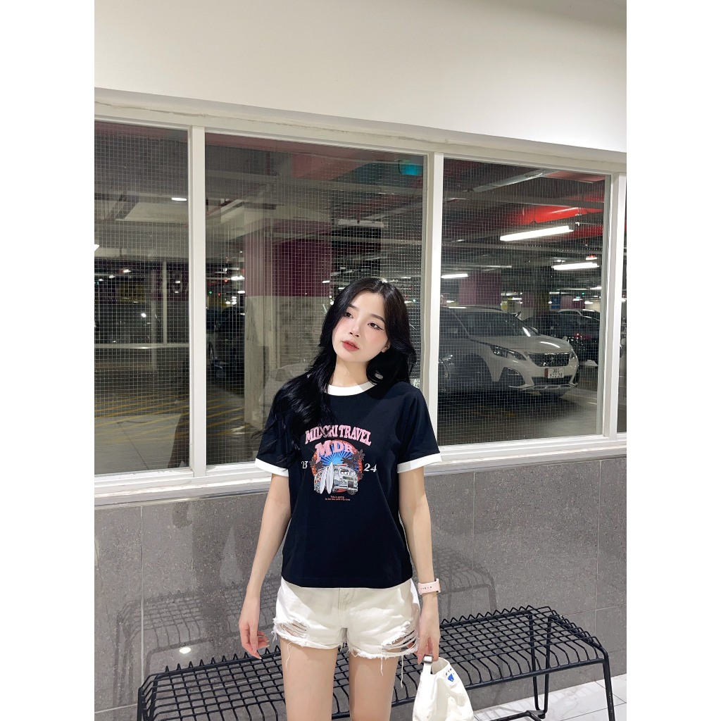 Áo thun Baby Tee VINTAGE unisex phông Nam Nữ Local Brand Chính Hãng Midori M Studio