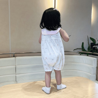 M&B (0-24M) Bộ bodysuit sát nách 100% cotton thoáng mát, hoạ tiết đáng yêu dành cho bé gái từ 2kg8 đến 13kg6