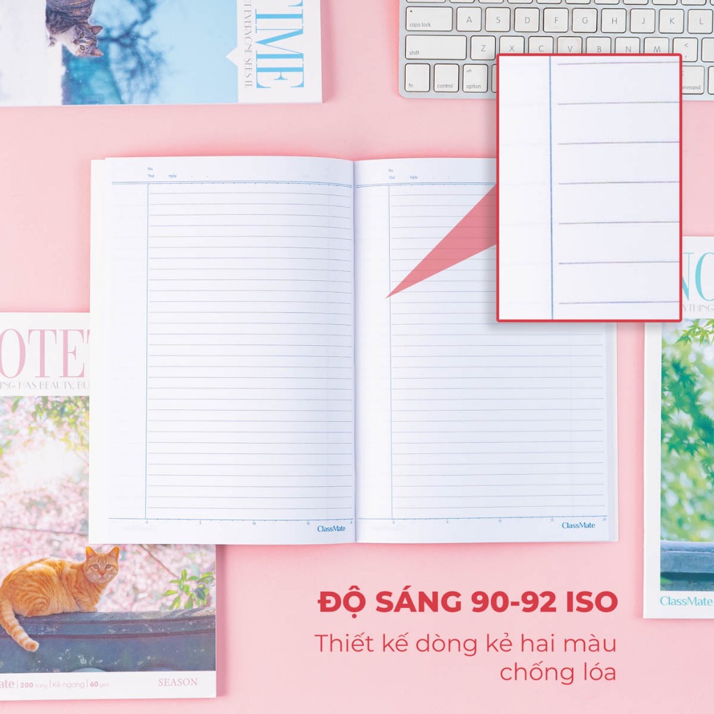 Vở Kẻ Ngang Classmate Vở B5 60/70gsm Giấy Mịn Travel Du Lịch 80/120/200 Trang Tập Sinh Viên Ghi Chép Vở Bài Tập NB5