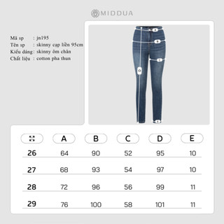MIDDUA - JN194/195 CẠP LIỀN SKINNY