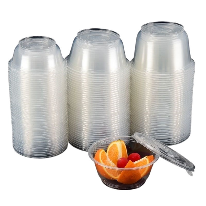 Set 25 HỘP bầu 1 lít, tô nhựa 1000ml có nắp đựng bún, phở, cháo...tiện lợi chắc chắn