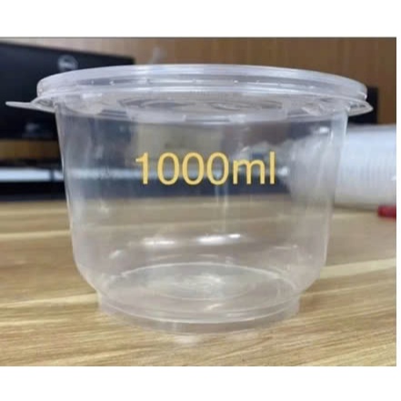 Set 25 HỘP bầu 1 lít, tô nhựa 1000ml có nắp đựng bún, phở, cháo...tiện lợi chắc chắn