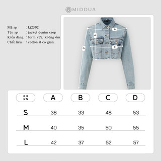 [ẢNH THẬT ĐỘC QUYỀN MIDDUA] KJ2302 khoác jean crop