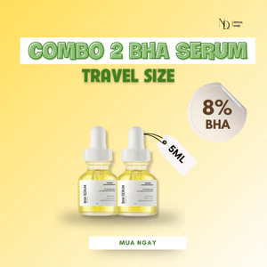 Combo 2 BHA ND tẩy tế bào chết hóa học, hỗ trợ giảm mụn Face & Body,... - BHA Serum 8% 5ml