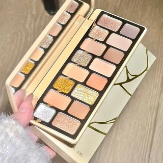 (DEAL TẶNG CỌ) QianYan Bảng Phấn Mắt Qianyan Cheeryep Natural Color Starring 16 Ô Màu Đa Dạng Có Nhũ Lì Lấp Lánh 16g