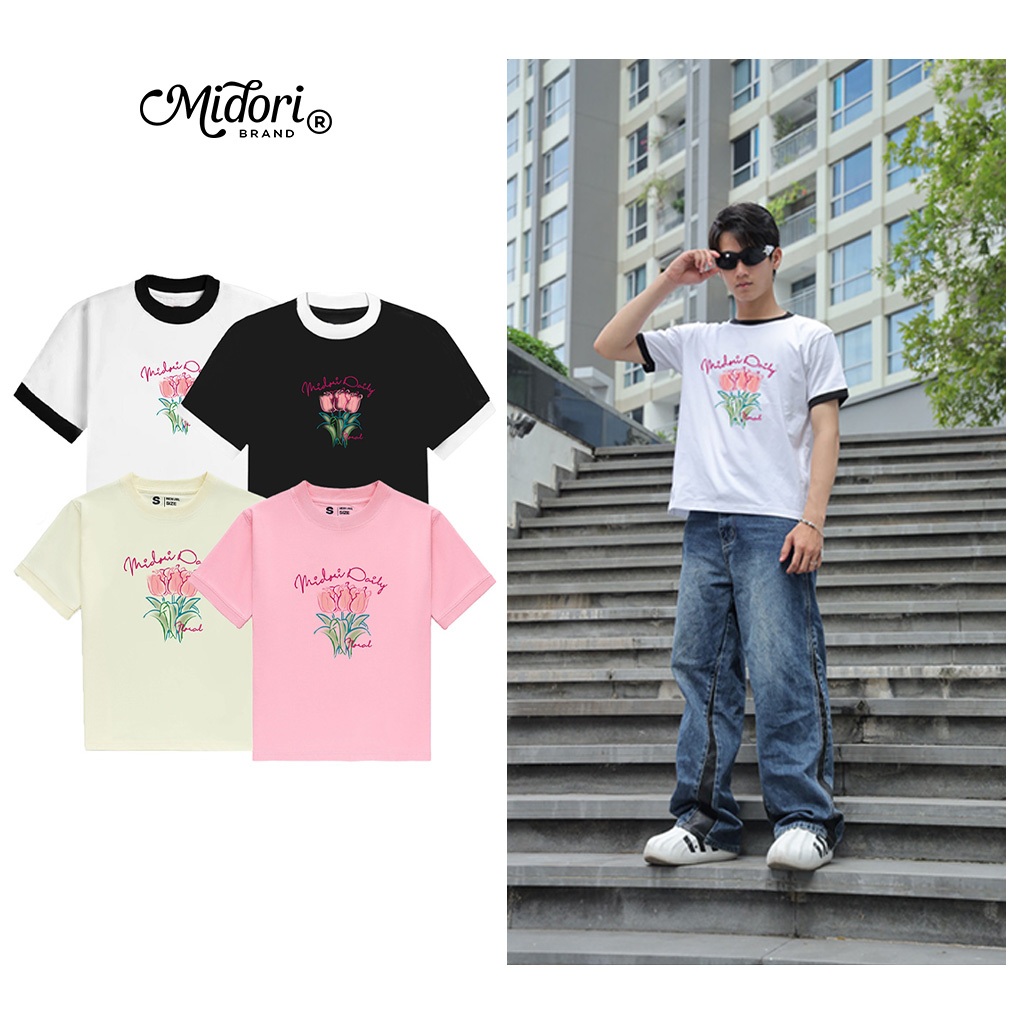Áo thun cotton Baby Tee Daisy unisex phông Nam Nữ thoáng mát | Local Brand M STUDIO