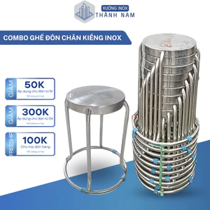Ghế đôn kiềng inox ngồi bàn ăn bền đẹp chắc chắn cho tiệc cưới, tân gia, nhà hàng, quán ăn