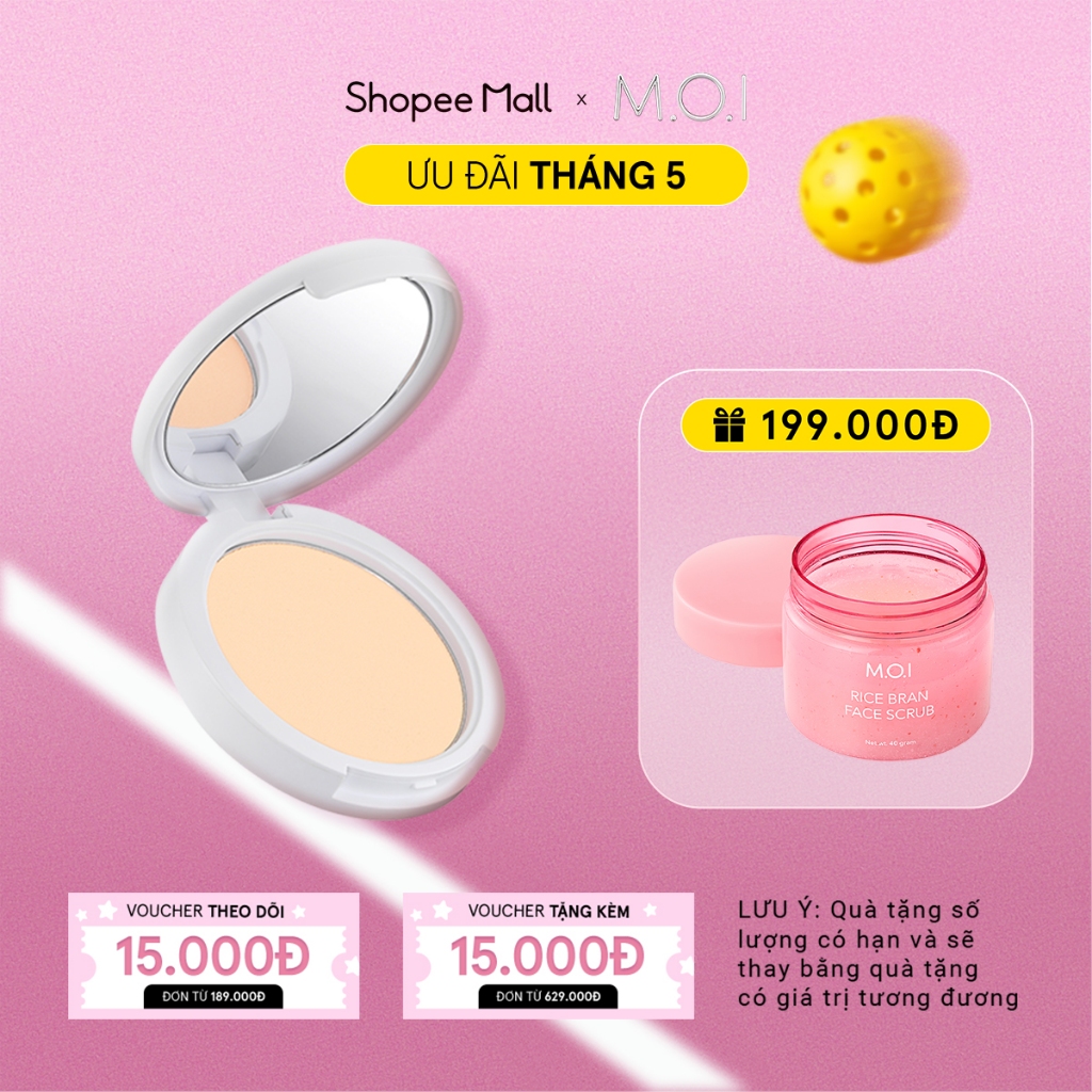 Ảnh Phấn phủ dang nén mỏng nhẹ kiềm dầu MOI Baby Skin Powder 10g 1