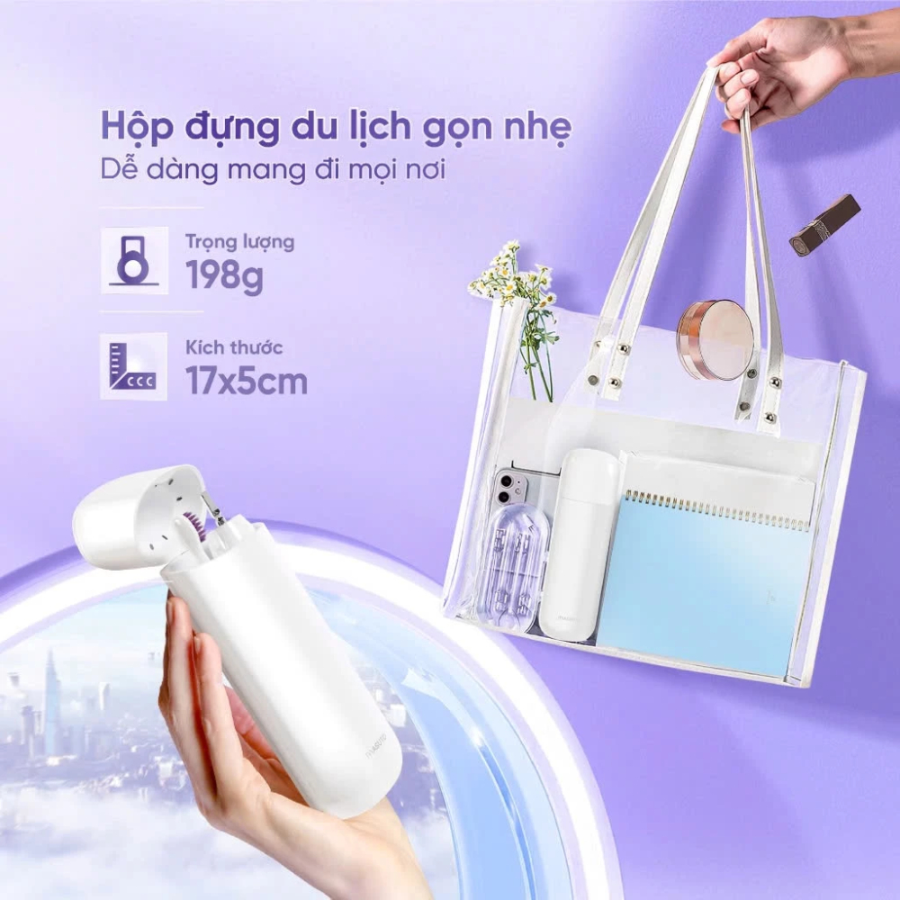 Bàn Chải Đánh Răng Điện HyperUVsonic MASUTO Giúp Trắng Răng, Sạch Mảng Bám, Bảo Hành 2 Năm