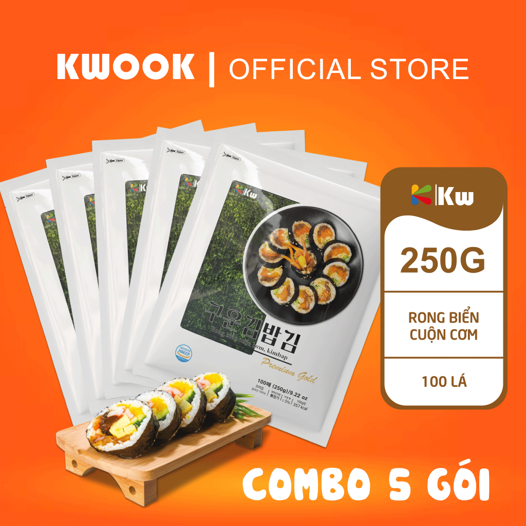 [COMBO] Rong Biển Cuộn Cơm Cao Cấp Premium Gold Kwook 100 Lá 250G ...