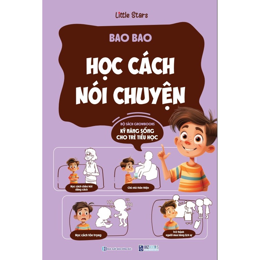 Sách Bao Bao Học Cách Nói Chuyện - Growbooks - Kỹ Năng Sống Dành Cho Trẻ Tiểu Học