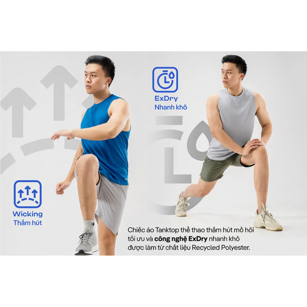 [TẶNG COMBO 2 TẤT]Set thể thao Áo thun Coolmate Basics và Áo tanktop Active Essentials thoáng mát Coolmate