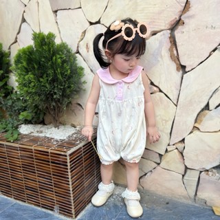 M&B (0-24M) Bộ bodysuit sát nách 100% cotton thoáng mát, hoạ tiết đáng yêu dành cho bé gái từ 2kg8 đến 13kg6
