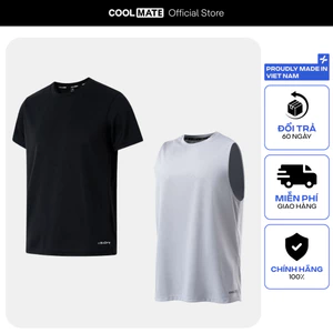 Set thể thao Áo thun Coolmate Basics và Áo tanktop Active Essentials thoáng mát Coolmate