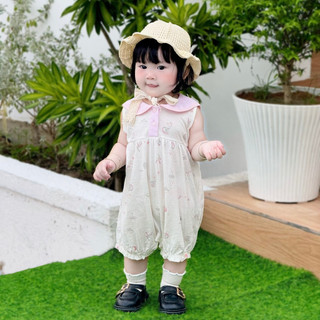M&B (0-24M) Bộ bodysuit sát nách 100% cotton thoáng mát, hoạ tiết đáng yêu dành cho bé gái từ 2kg8 đến 13kg6