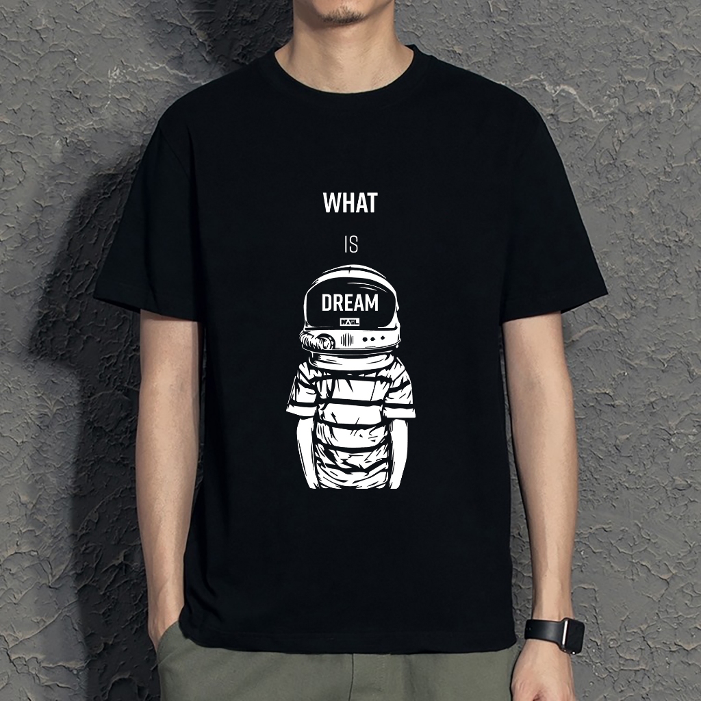 Áo thun đen High Up in hình Dream Walker co dãn thấm hút mồ hôi 40-100kg form rộng Basetee Unisex