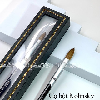 Cọ Bột Lông Chồn 999 Cán Đen Size (S12,S14,S16,S18) | Cọ Đắp Bột Kolinsky Mềm Mịn Cho Móng | TheGioiNail666